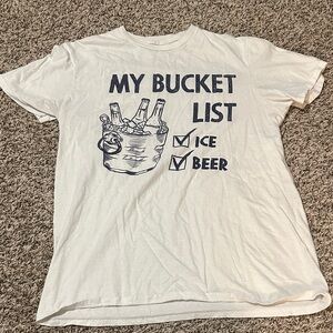 Hybrid Apparel Cream Graphic Tee with Fun Design